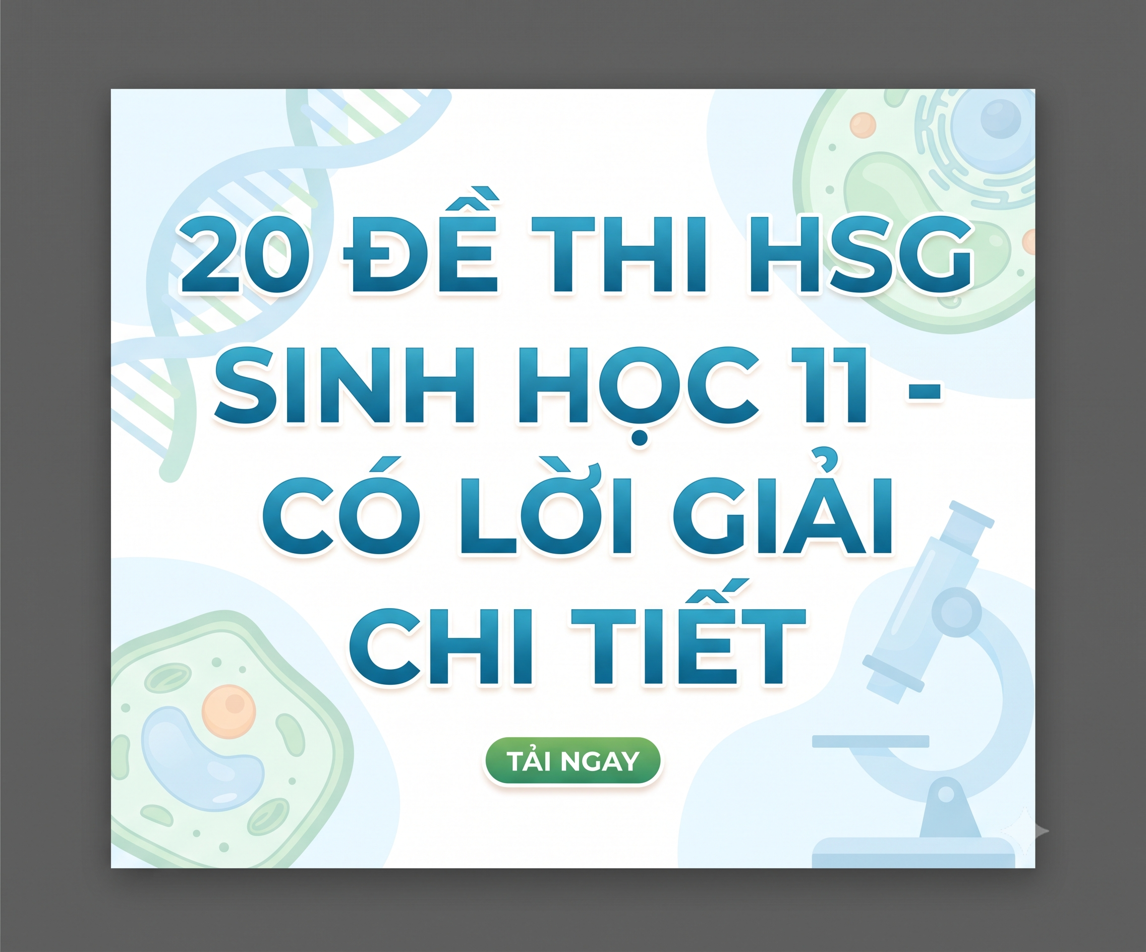 20 đề thi HSG Sinh học 11 - có lời giải chi tiết